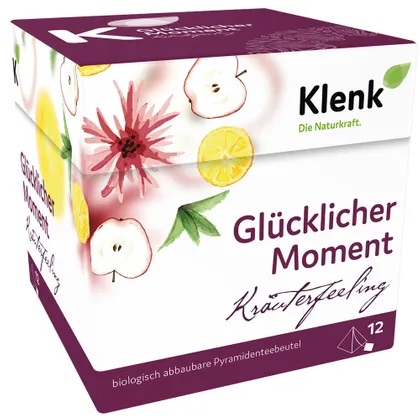 Glücklicher Moment Kräutertee - 12 Pyramidenbeutel - Klenk Naturkraft