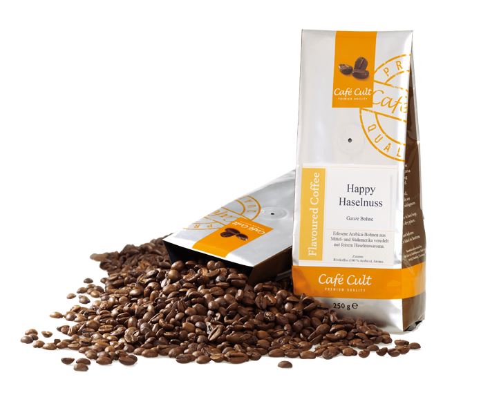 Happy Haselnuss - aromatisierter Kaffee 250g gemahlen