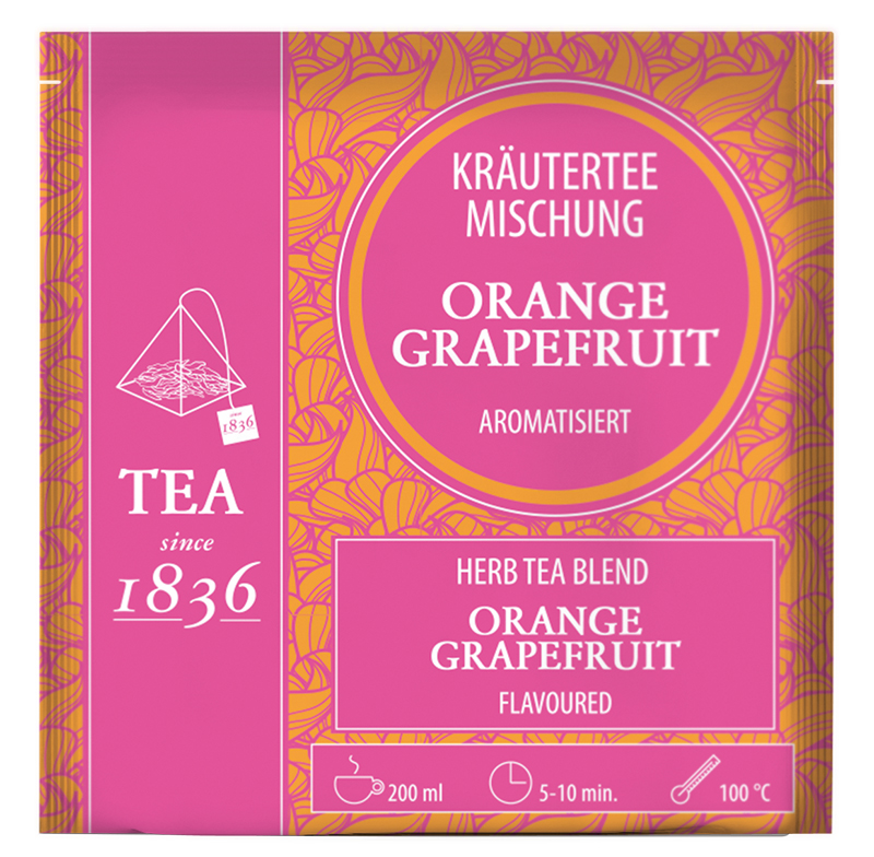 Orange Grapefruit Kräuterteemischung - 50 Pyramidenbeutel  a 3,5g