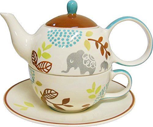 Tea for one Set "Ole" Keramik, 4-teilig Kanne: 0,4 l, Tasse: 0,2 l