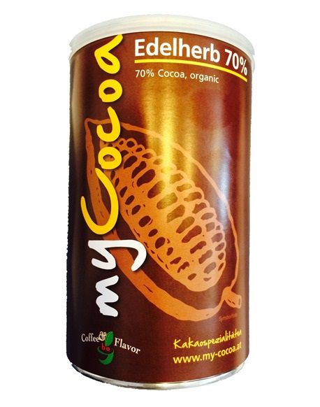 Bio MyCocoa Edelherb mit 70% Kakaoanteil - 375g Dose