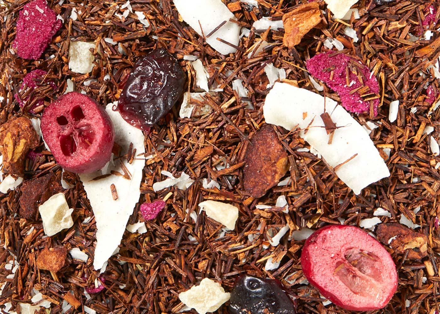 Ananas-Kokos-Cranberry Rotbuschtee aromatisiert