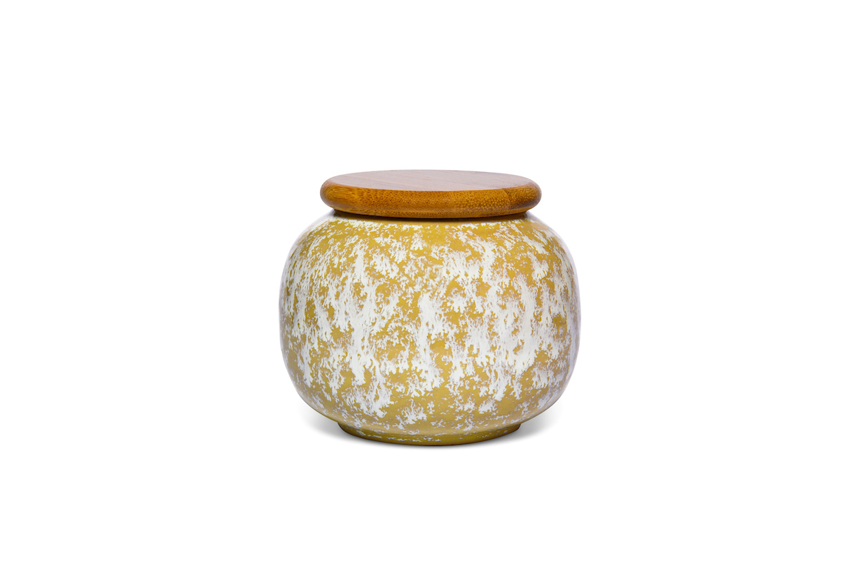 Teedose aus Porzellan mit Holzdeckel von MAOCI 250ml