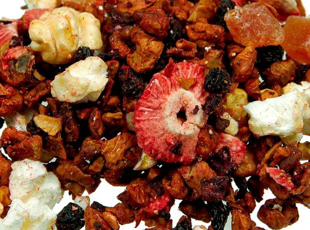 Erdbeer Popcorn milder Früchtetee