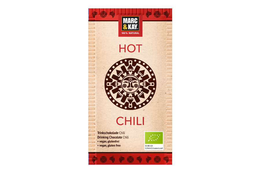 Marc & Kay Bio Trinkschokolade HOT CHILI 25g - PROBIERPACKUNG