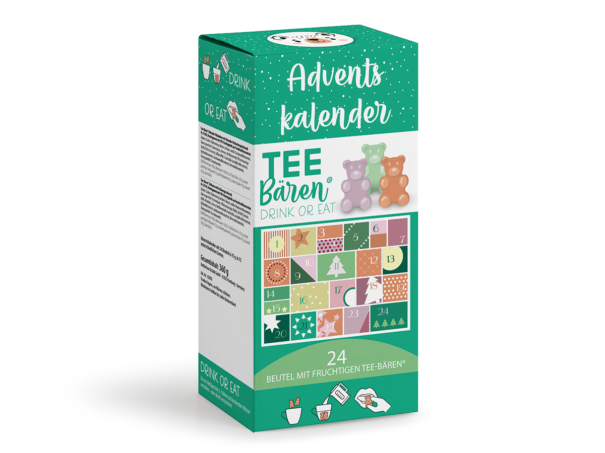 Tee-Bären® Adventskalender grün