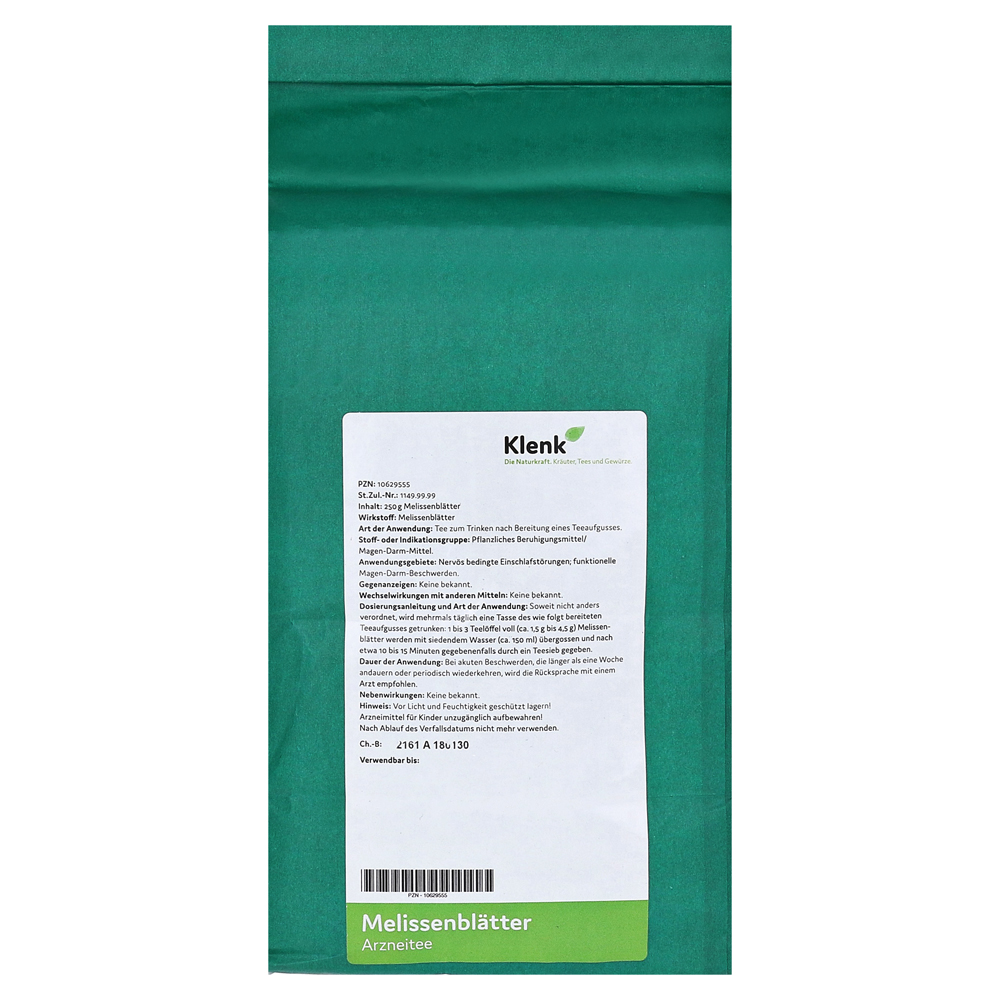 Melisseblätter Arzneitee - 250g - Klenk Naturkraft