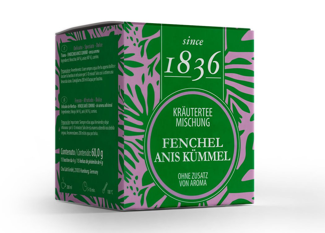 Fenchel Anis Kümmel Mischung - 15 Pyramidenbeutel (ohne Zusatz von Aroma)