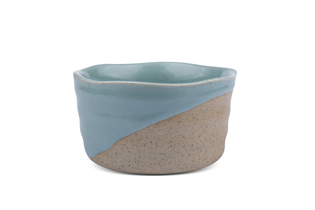 Matcha-Schale 400ml blau-grau Geschenkbox