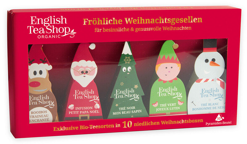 Wintertee-Kollektion "Fröhliche Weihnachtsgesellen", BIO, 10 Pyramidenbeutel