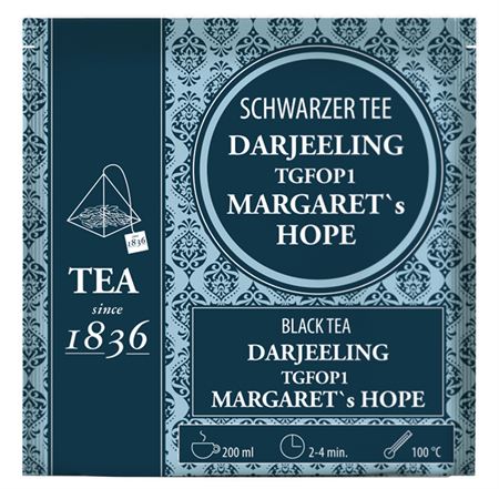 Schwarzer Tee Darjeeling Margaret´s Hope 50 Pyramidenbeutel im Sachet à 3 g