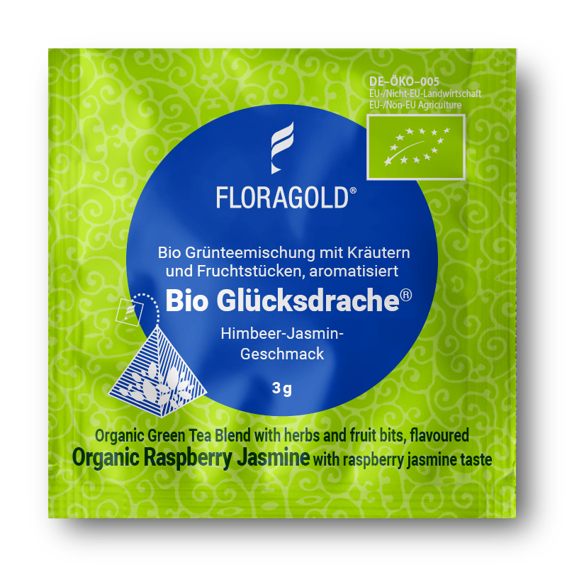 Bio Glücksdrache Grüner Tee 100 Pyramiden Teebeutel