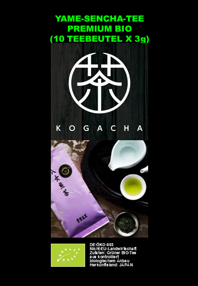 Yame-Sencha-Tee Premium Bio 10x 3g - Kogacha