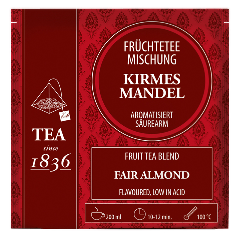 Früchtetee Kirmesmandel - 50 Pyramidenbeutel a 4g