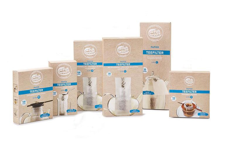 Papier Teefilter Größe -M- lang (o. Halter anzuwenden f. Tasse o. Kanne) 100 St.