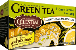 Honey Lemon Ginseng 20 Teebeutel Grüner Tee - Celestial Seasonings Tee