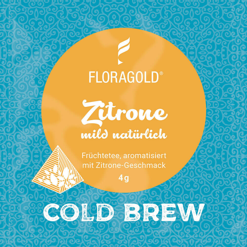 Cold Brew Zitrone natürlich - Früchtetee 100 Pyramidenbeutel 