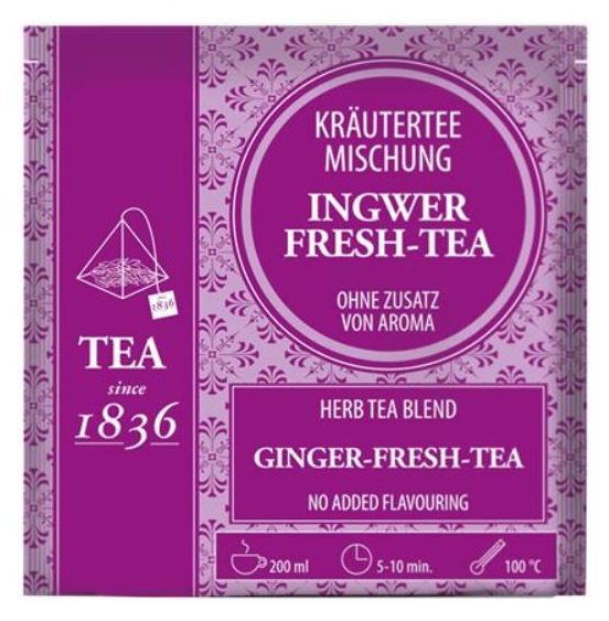 Kräutermischung Ingwer fresh Tee  - 50 Pyramidenbeutel