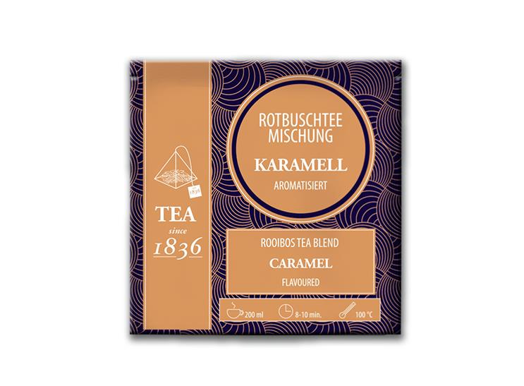 Rotbuschtee Caramel - 50 Pyramidenbeutel