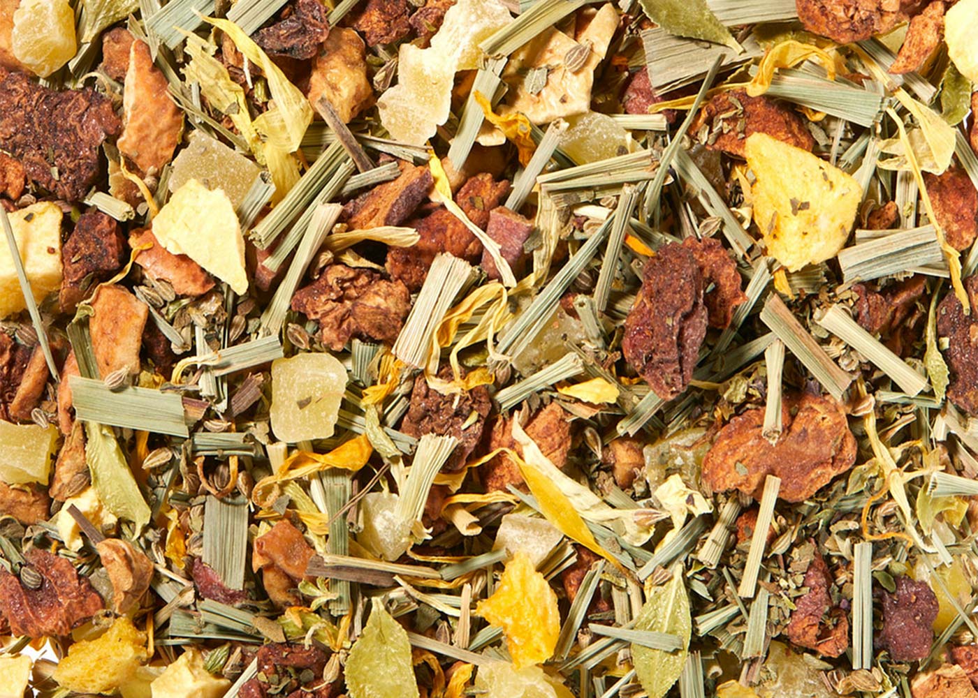 Peach Passion Party -aromatisierter Kräutertee mit Basilikumnote