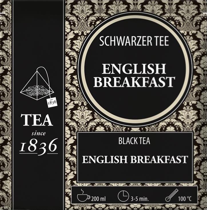Schwarzer Tee English Breakfast - 50 Pyramidenbeutel à 3g