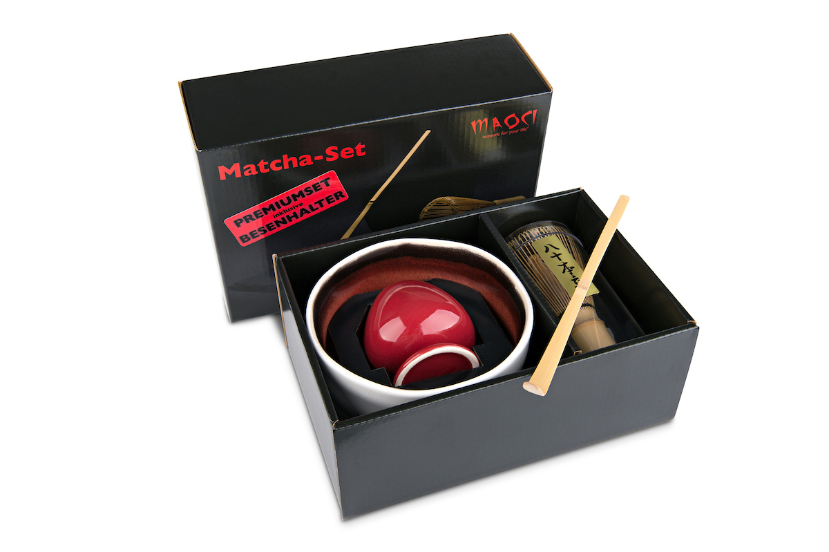 Matcha-Schale Premium Komplett-Set weiss