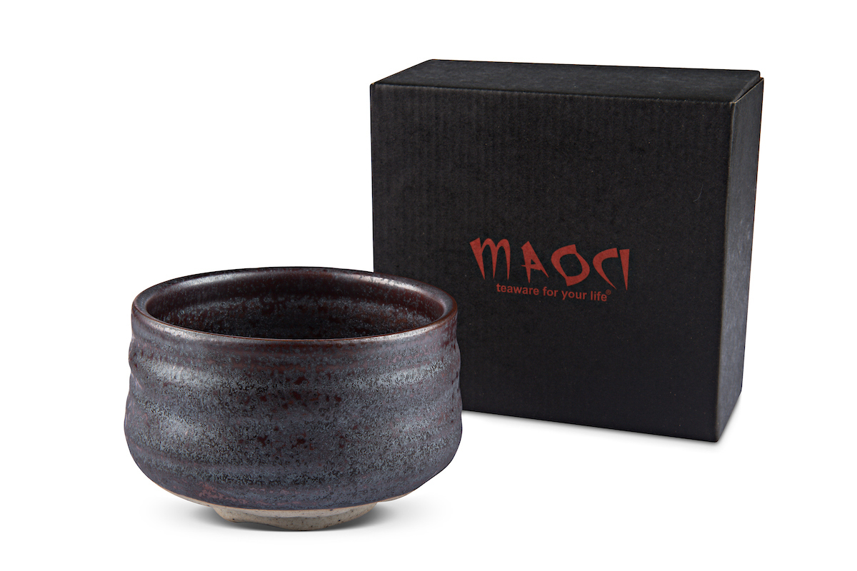 Matcha-Schale 400ml schwarz-grau Geschenkbox