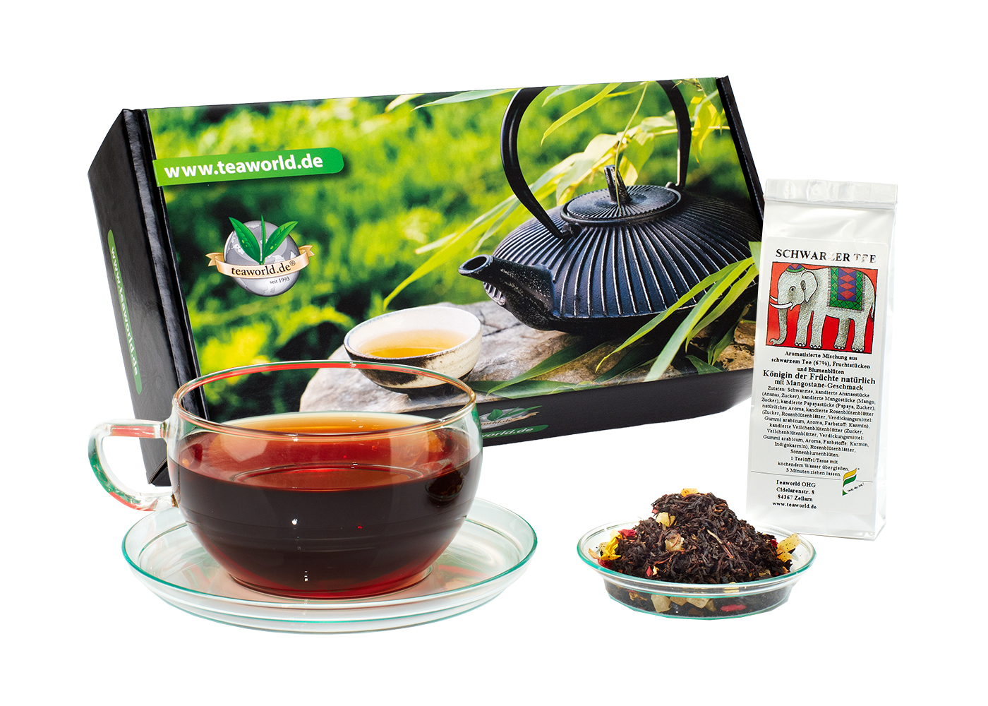 8x50g Schwarzer Tee aromatisiert Probierpaket - Tee kaufen leicht gemacht