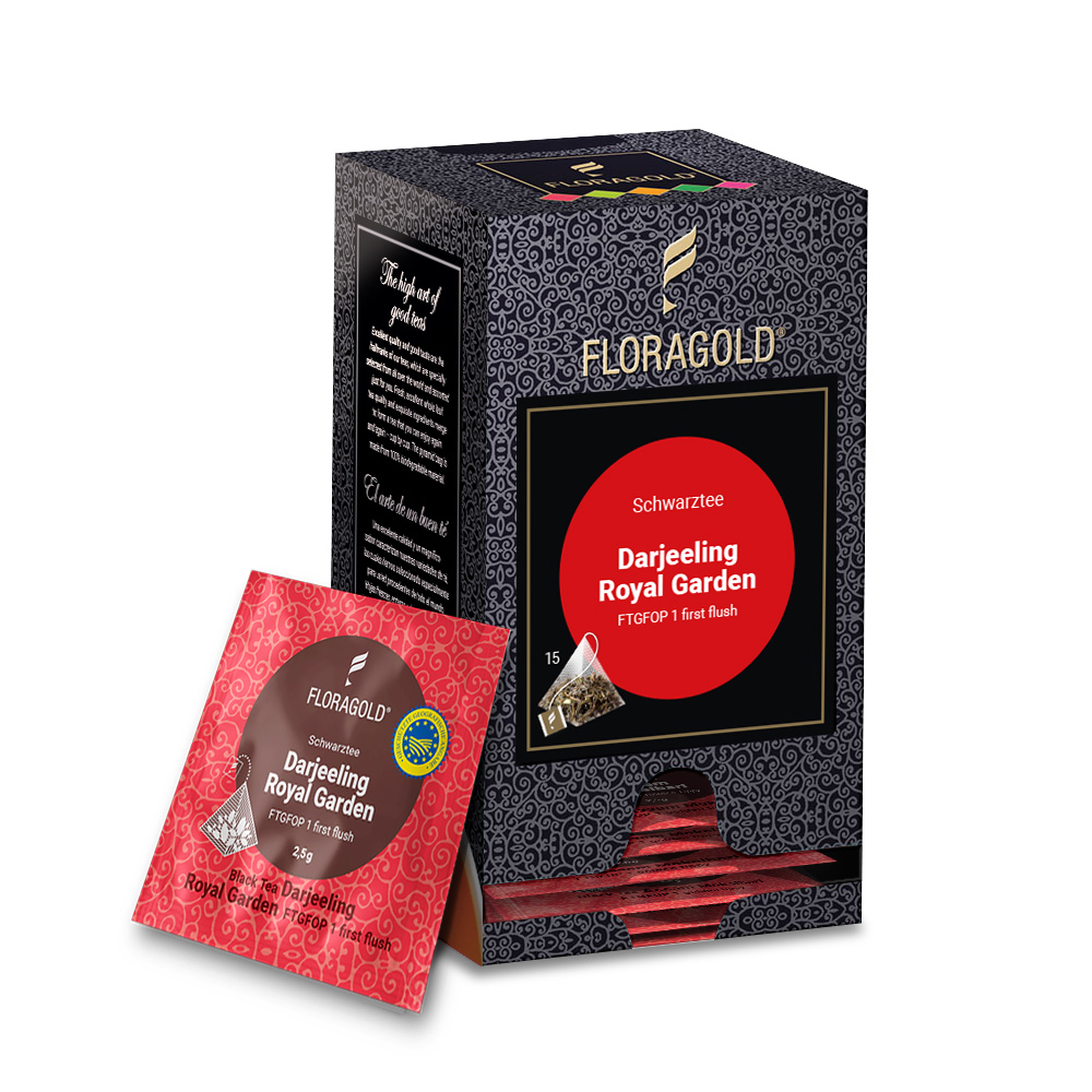 Darjeeling Royal Garden FTGFOP1 first flush 15 Pyramiden Teebeutel