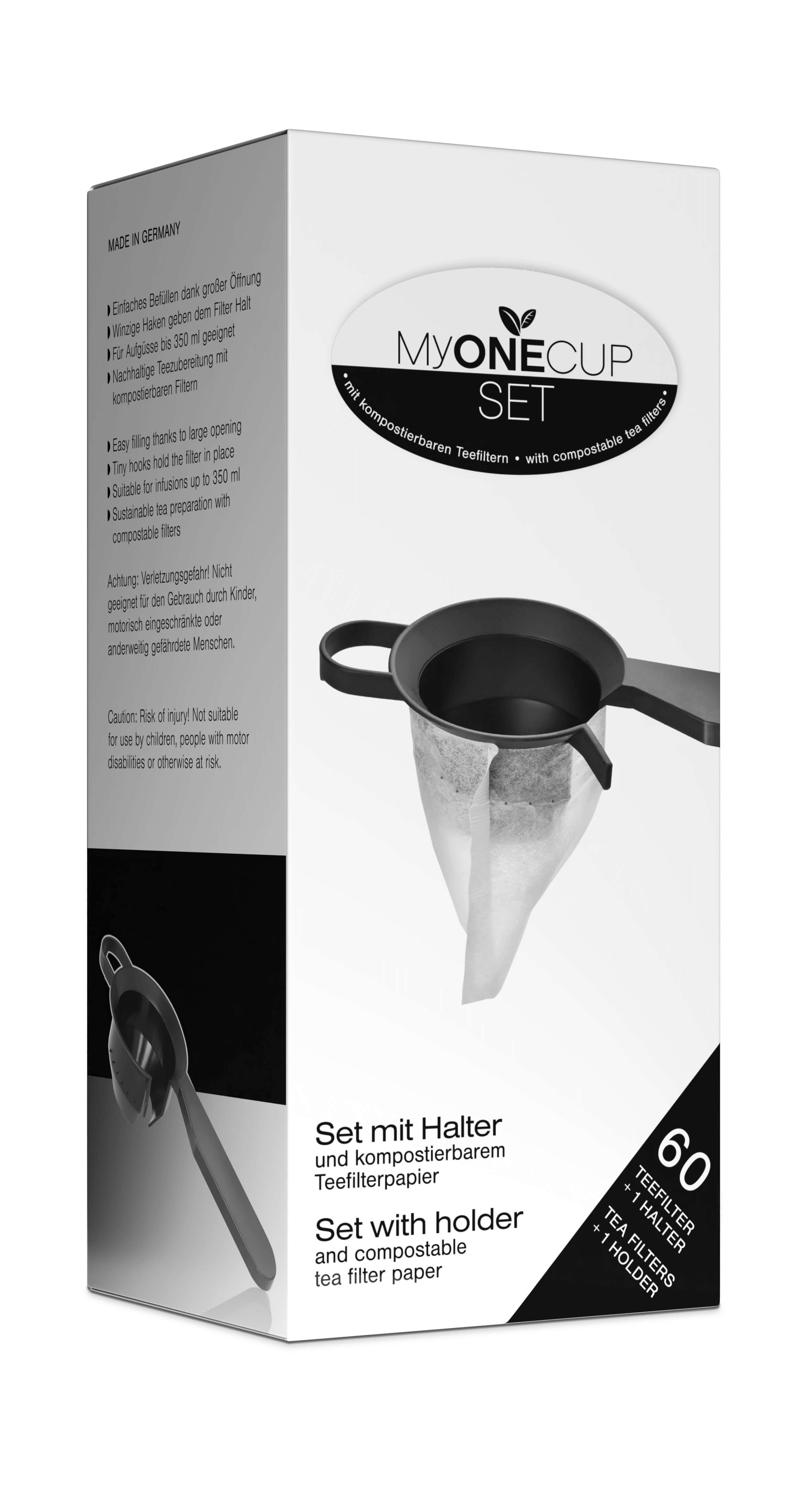 MyONECup - Papierfilter Set mit Halter