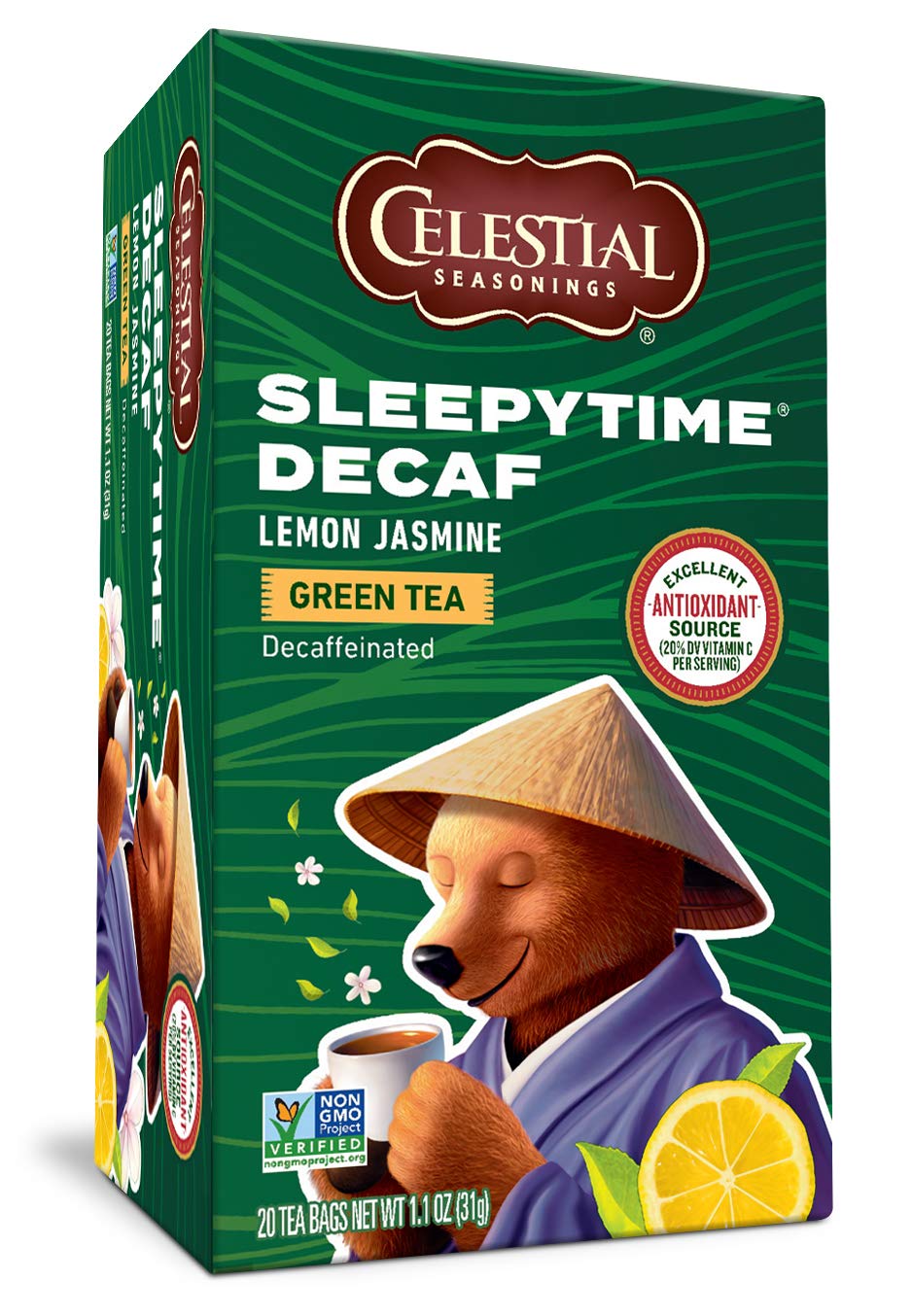Sleepytime®  Decaf Lemon Jasmine Green Tea - Celestial Seasonings Tee  