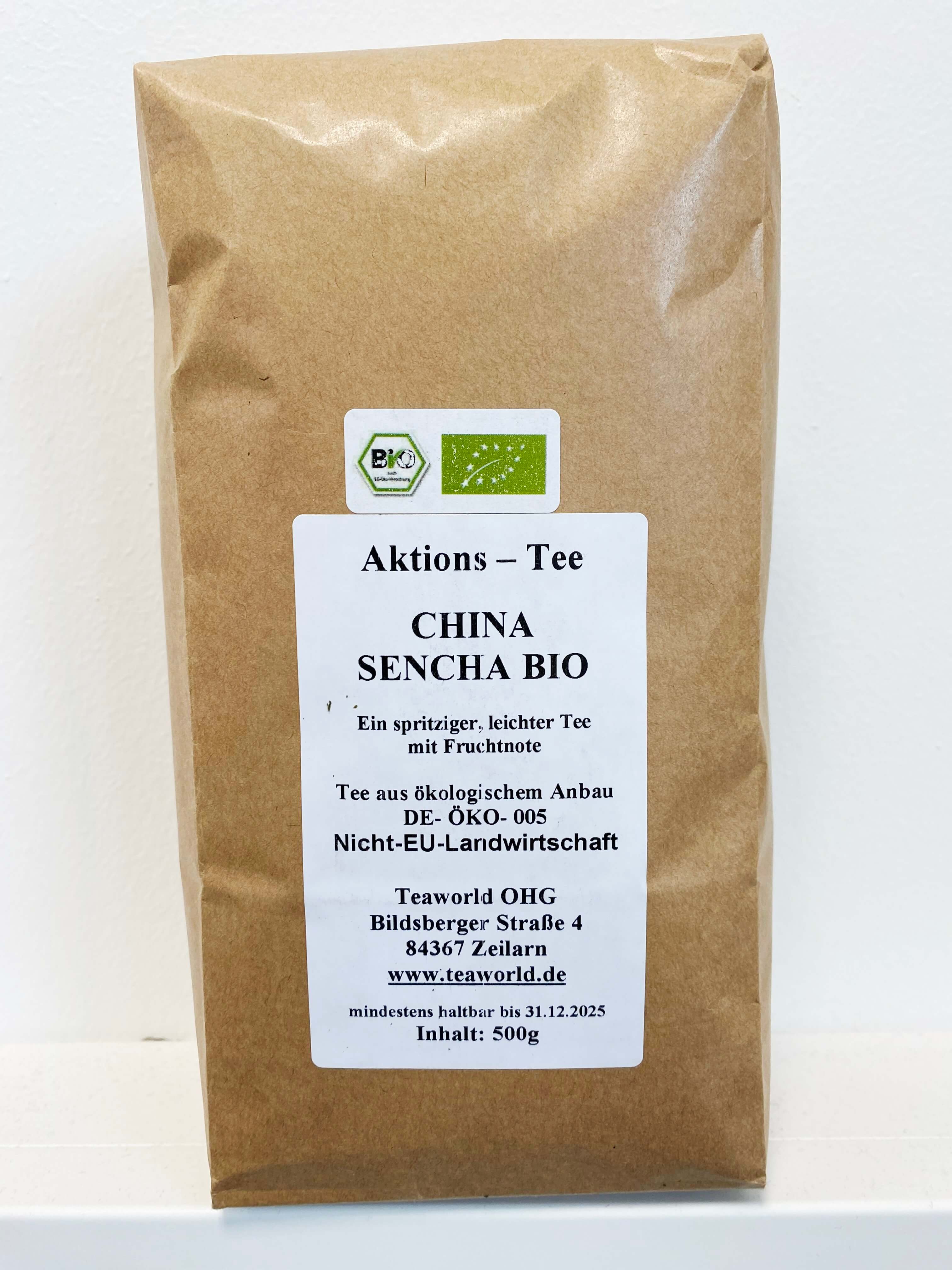 Bio Grüner Tee - China Sencha - 500g zum Schnäppchenpreis