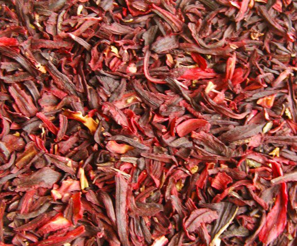 Bio Hibiskusblüten geschnitten
