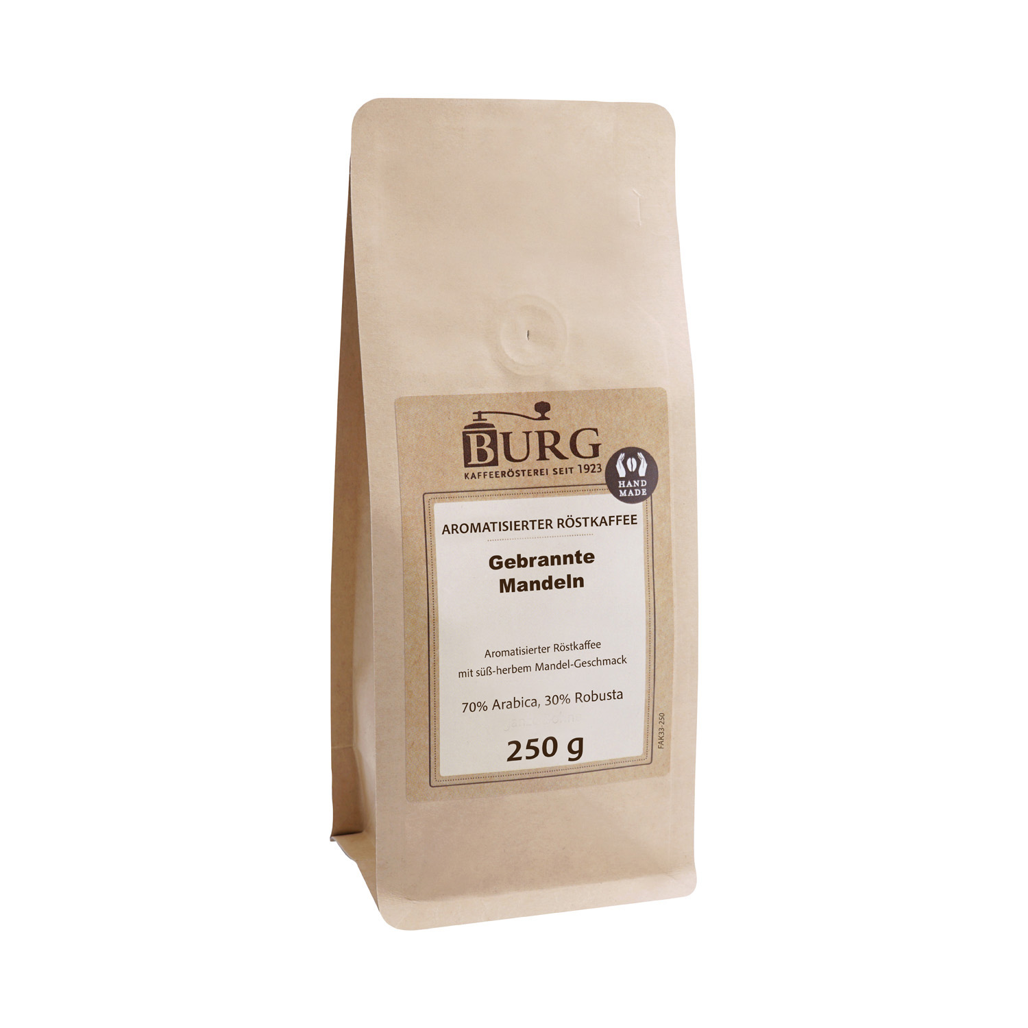 Gebrannte Mandeln Kaffee, aromatisiert - 250g Kaffee gemahlen