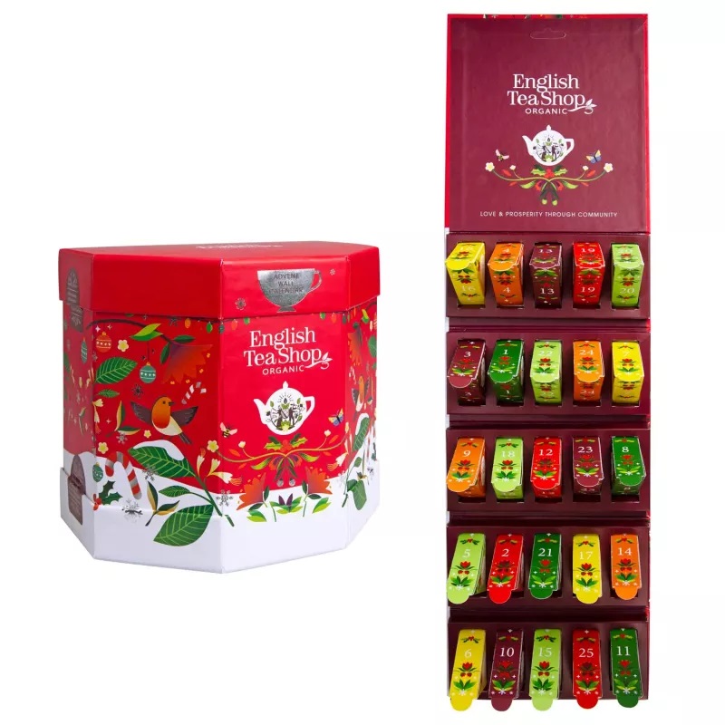 English Tea Shop - Tee Adventskalender "Santa's Secret", BIO, 25 Pyramidenbeutel