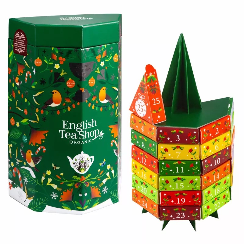 English Tea Shop - Tee Adventskalender "Tannenbaum", BIO, 25 Pyramidenbeutel