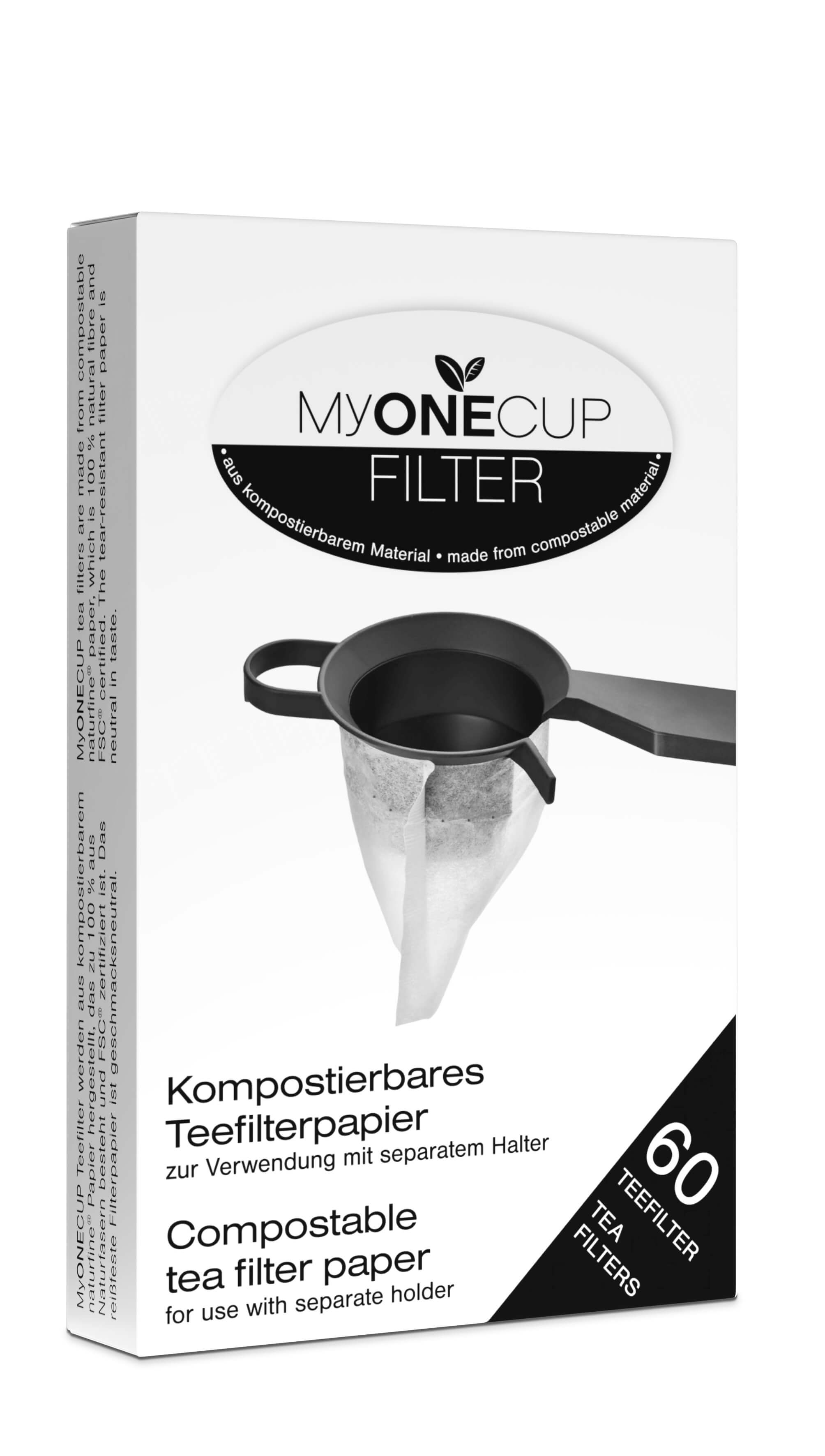 MyONECup - Papierfilter Nachfüllpack, Packung mit 60 Stück
