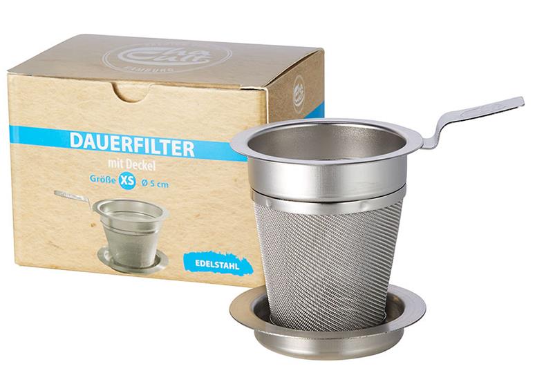 Edelstahlfilter Grösse XS ChaCult Ø ca. 5 cm mit Deckel 