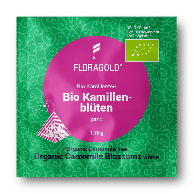 Bio Kamillenblüten ganz 100 Pyramiden Teebeutel