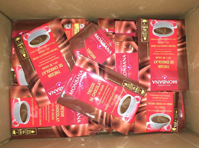 Monbana Trésor de Chocolat 33% Chocolate Powder 100x25g Portionsbeutel 