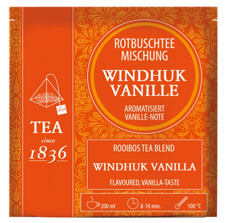 Rotbuschteemischung Windhuk Vanille - 50 Pyramidenbeutel à 3,5g 