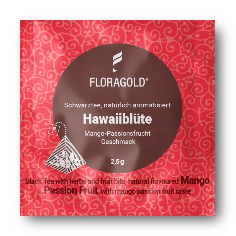 Hawaiiblüte natürlich, Schwarzer Tee, aromatisiert 100 Pyramiden Teebeutel