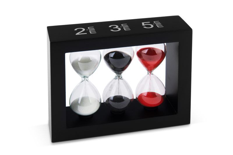 Sanduhr Tea-Timer für 2,3 und 5 Min. schwarz