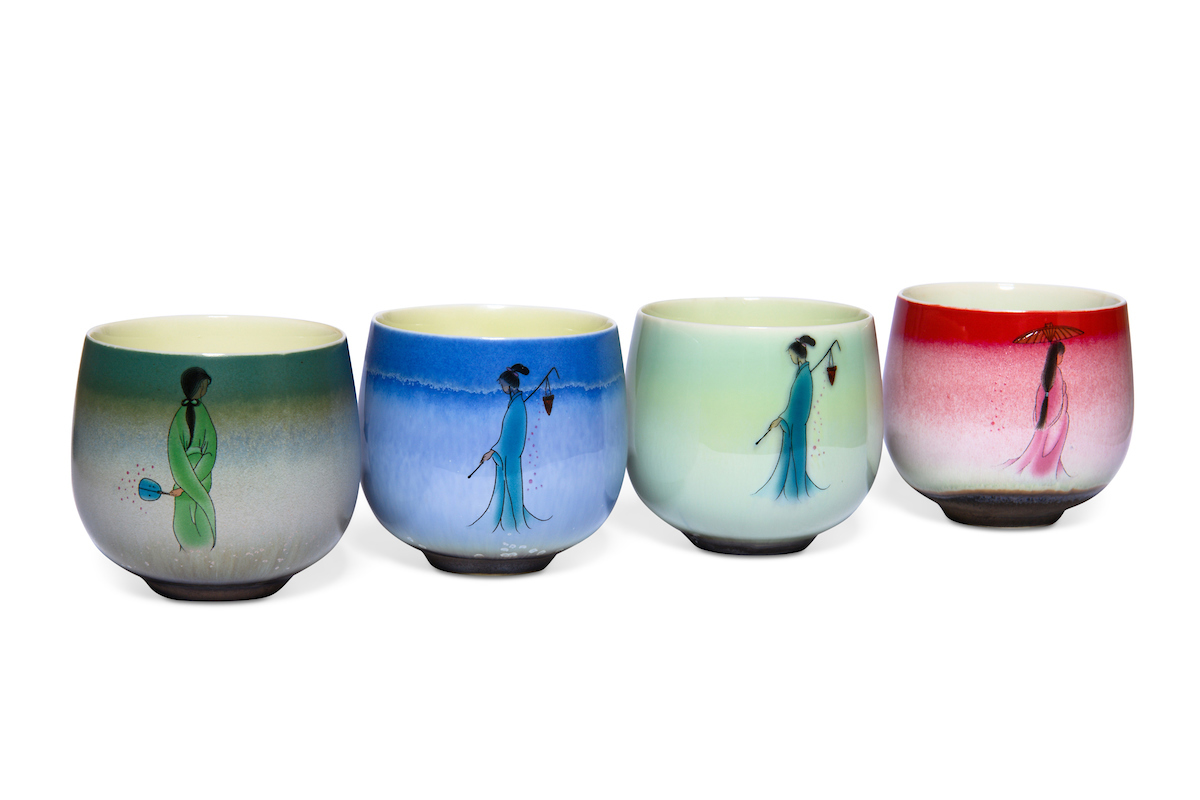 Japanisches Teacup-Set mit 4 Teeschalen von MAOCI
