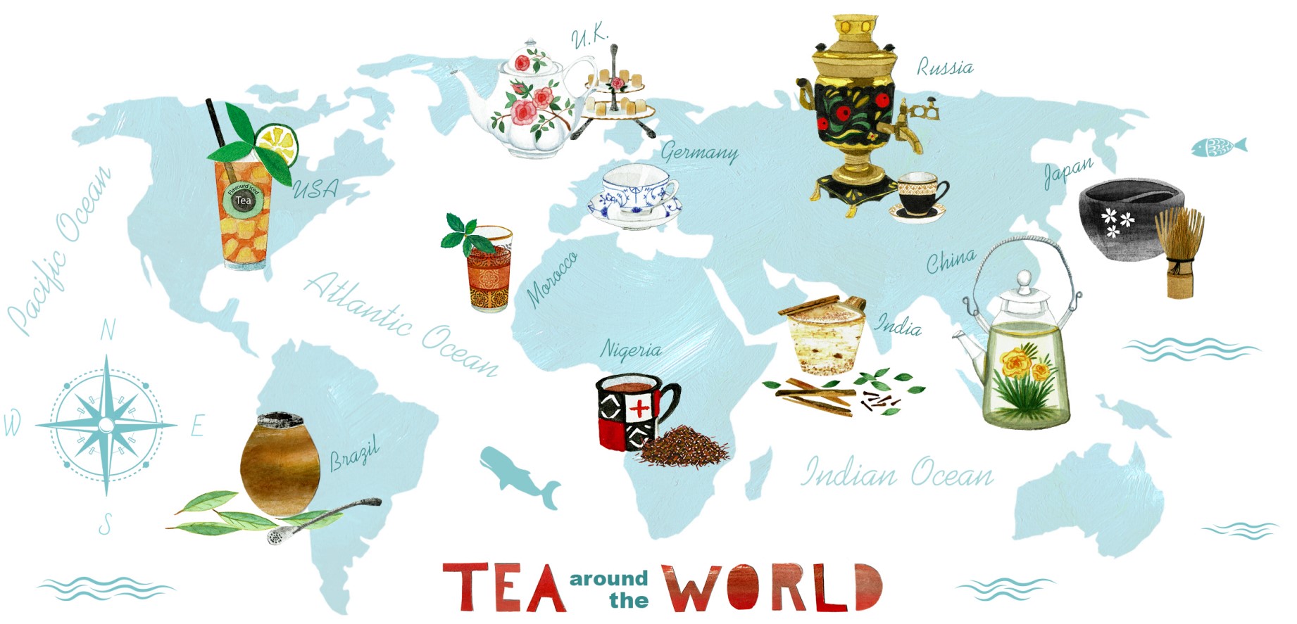 V15979_1 Becher "Tea around the World" 0,35 L