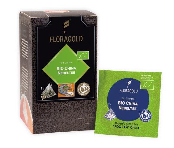 Bio China Nebeltee 15 Pyramiden Teebeutel Grüner Tee