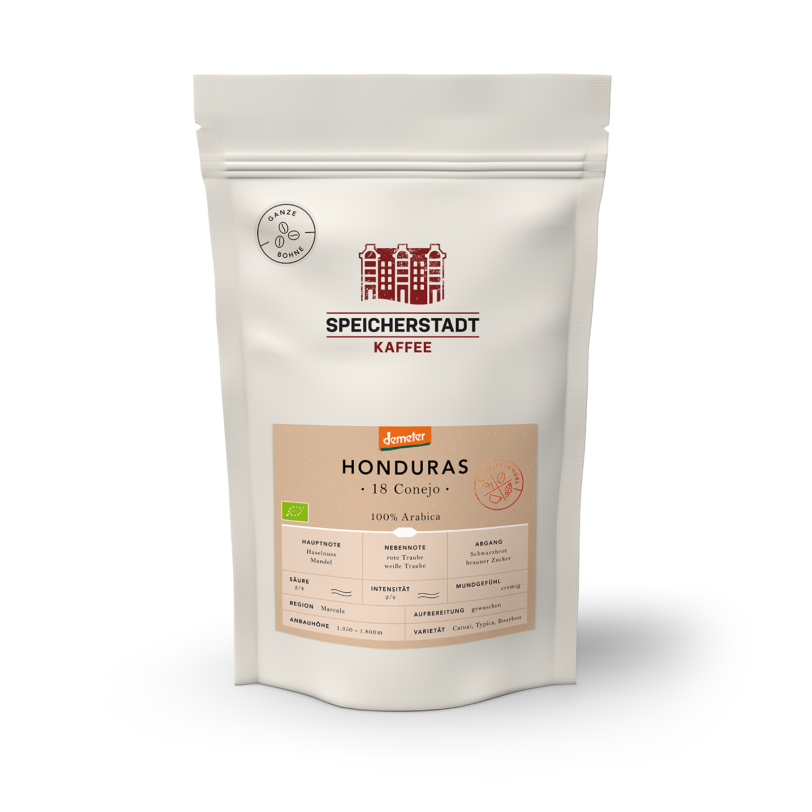 Speicherstadt Bio Honduras 18 Conejo Kaffee 500g gemahlen demeter