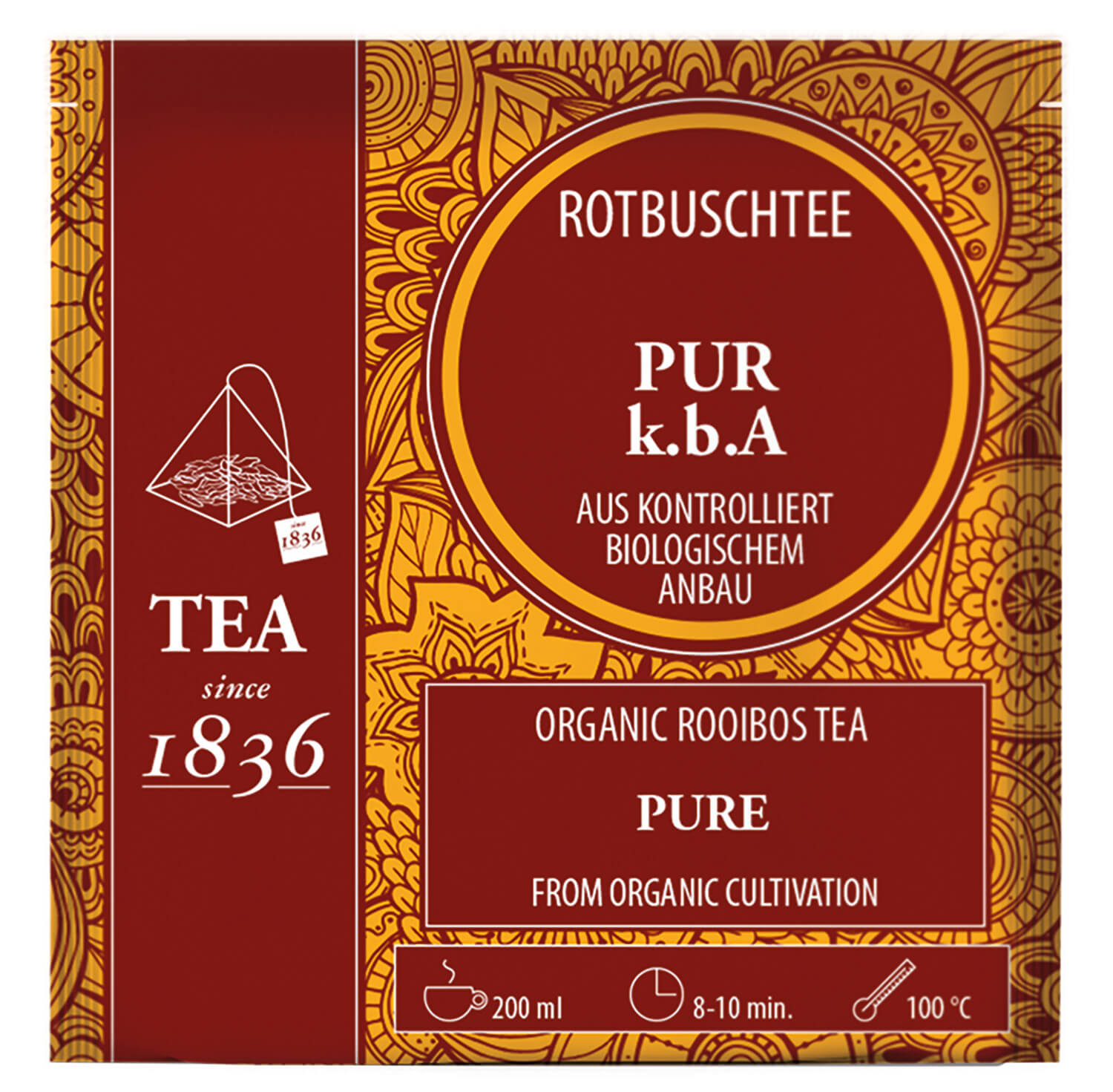 Bio Rotbuschtee pure  50 Pyramidenbeutel im Sachet à 3,5 g 