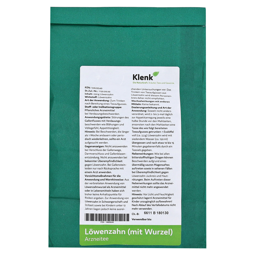 Löwenzahn Arzneitee - 250g - Klenk Naturkraft