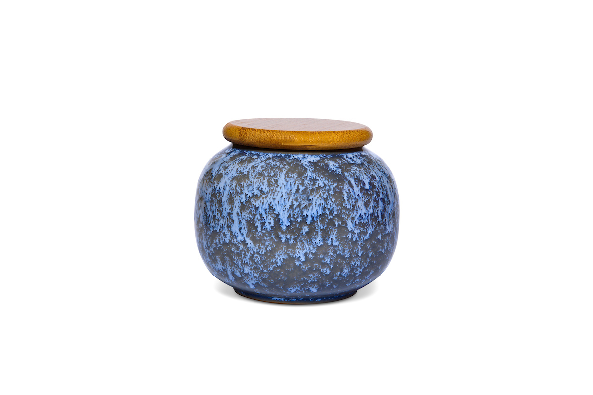Teedose aus Porzellan mit Holzdeckel von MAOCI 250ml